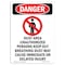 Signmission Safety Sign, OSHA Danger, 14" Height, Dust Area Unauthorized, Portrait OS-DS-D-1014-V-1185 - alternate 1